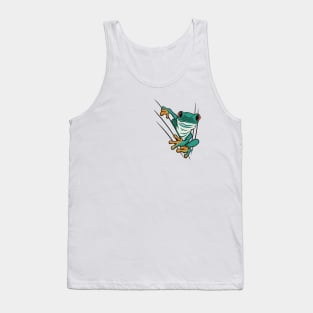 Cartoon Frog in Poket - Nature and Gardening Tank Top